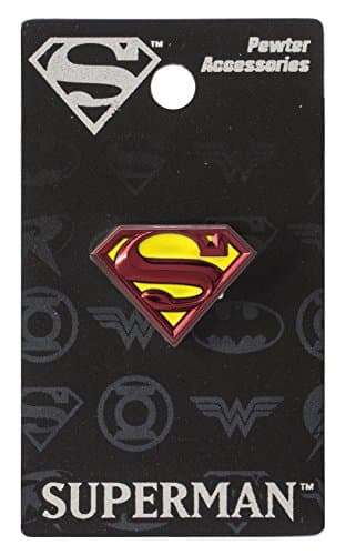 Image of DC Comics Superman Logo Colored Pewter Lapel Pin