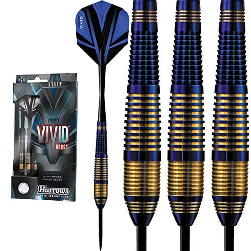 Image of Harrows Vivid Darts - Steel Tip Brass - Blue - 23g