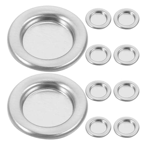 Image of ULTECHNOVO 10pcs Aluminum Alloy Incense Cone Tray Metal Burner Plates for Aromatic Use Home Office Decorative Silver Incense Holders