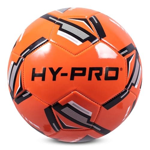 Image of Hy-Pro Reflex 2.0 Football Soccer Ball - Ideal Match Football for Training & Matches in All Weather Conditions - Orange, Size 5