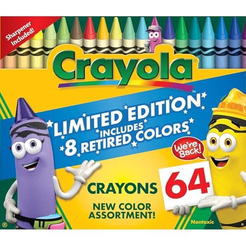 Image of Crayola Limited Edition 8 Retired Colors, 64 Pack - Crayons