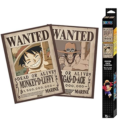 Image of GB Eye One Piece Luffy & Ace Chibis 52 x 38" Chibi Poster Set