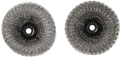 Image of Weber Plancha Scourer Replacement Heads/BBQ Cleaning Accessory, Removes Stubborn Grease & Food Residue from Barbecue Planchas, Metal Scouring Pads, 2-Pack
