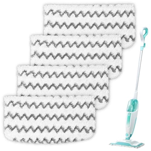 Image of Jikefa 4PCS Steam Mop Pads Compatible with Shark Steam Mop S1000UK S2001UK S1000 S1000A S1000C S1000WM S1001C Beldray BEL01097, Washable Dirt Grip Absorbing Refill for Shark Steamer Replacement Pads