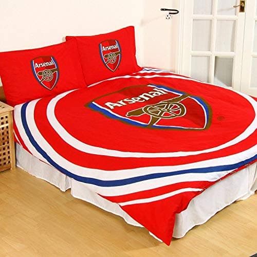 Image of OFFICIAL Arsenal FC FOOTBALL Duvet Cover Bedding Quilt SET Double Reversible NEW