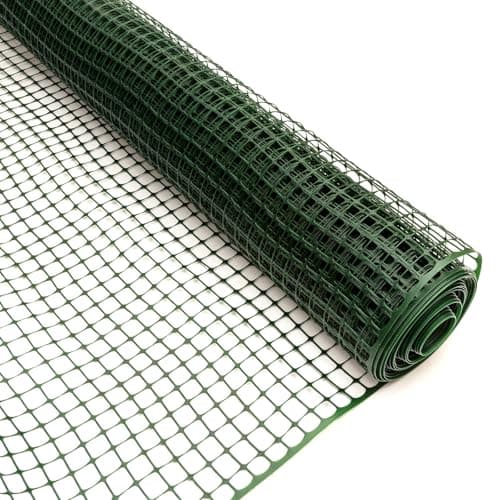 Image of 1m x 10m Green Plastic Mesh Barrier Fencing Roll Heavy Duty 250gsm Safety Garden Fences Plant Support Tree Guards Mesh for Climbing Plants Vegetables Reusable Netting