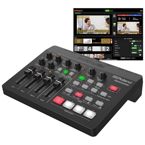 Image of Roland AeroCaster | Portable Livestreaming System | Powerful Wireless Multi-Camera Production Solution | Hardware Controller & Audio Interface | Stream Directly to YouTube, Facebook, Twitch & More