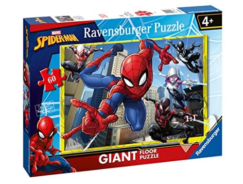 Image of Ravensburger Marvel Spiderman Toys - 60 Piece Giant Floor Jigsaw Puzzle for Kids Age 4 Years +