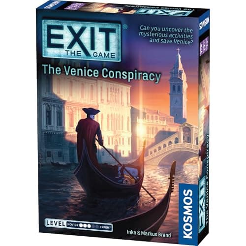 Image of Thames & Kosmos EXIT: The Venice Conspiracy | Escape Room Card Game | Family Board Game for Game Night | 1-4 Players | Ages 12+ | Mystery Puzzle Game for Adults & Kids