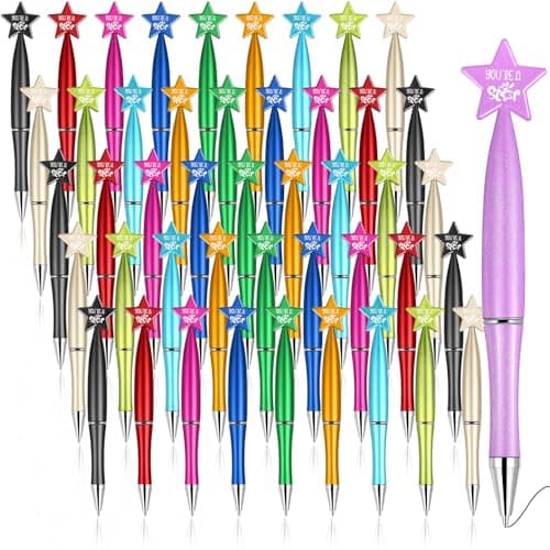 Image of Tenare 50 Pcs Star Pen Bulk You're a Star Ballpoint Pen Student Gift Teacher Staff Appreciation Inspirational Gift Birthday Party School Awards Team Colleague Office Home Supplies