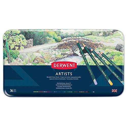 Image of Derwent Artists Colouring Pencils, Drawing & Colouring, Set Of 36, Ideal For Layering & Blending, Professional Quality, 32096