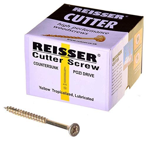 Image of Reisser - 4.0 X 40 R2 Cutter Wood Screw CSK Yellow Pozi Full Thread (200)