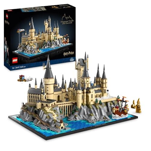 Image of LEGO Harry Potter Hogwarts Castle and Grounds - Collectible Set for Adults incl. Main & Astronomy Towers, Great Hall, Chamber of Secrets & Architect Minifigure - 76419