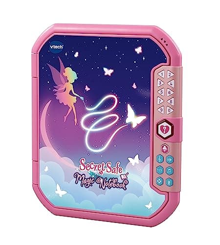 Image of VTech Secret Safe Magic Notebook, Interactive Kids Journal, Secret Diary with Password Protection, Toy Notebook with UV Light, Ages 6, 7, 8, 9+ Year Olds, English Version