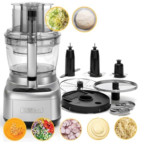 Image of Cuisinart Expert Prep Pro Food Processor with 10 meal prep functions, Multifunctional, Large and Small Work Bowls, Spiralising, Grating & Dicing discs, BPA free, Dishwasher Safe Parts