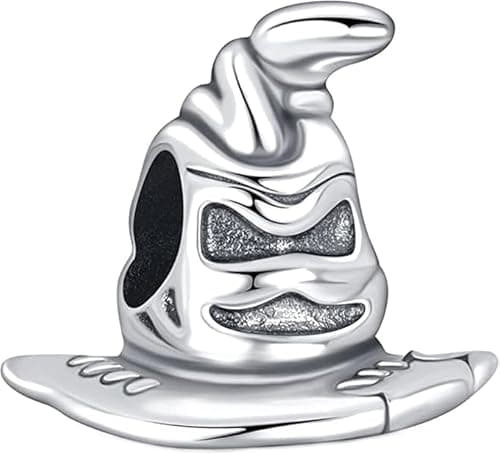Image of Beads R Us ® Wizard Sorting Hat charm in sterling silver S925 - Compatible with all European style Charm Bracelets, Necklaces and Anklets.