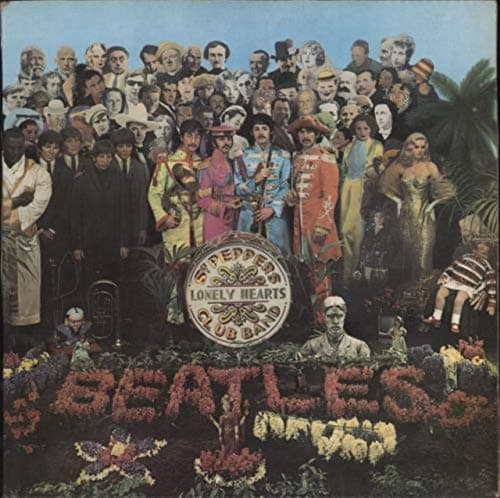Image of BEATLES Sgt Peppers lonely hearts club band. mono. Complete with cut-out and red and white ripple inner sleeve. [VINYL]