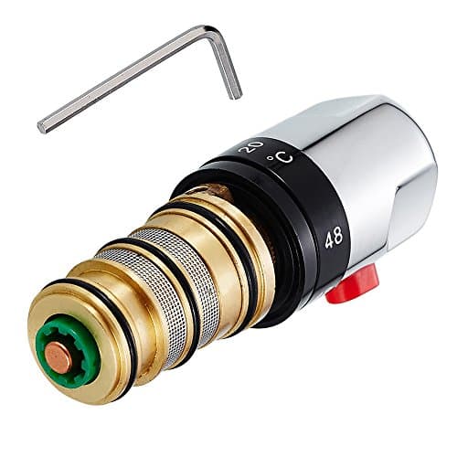 Image of Littleduckling Thermostatic Bath Mixer Tap Shower Valve Handle Spare Repair Kit Cartridge Constant Temperature Control Brass