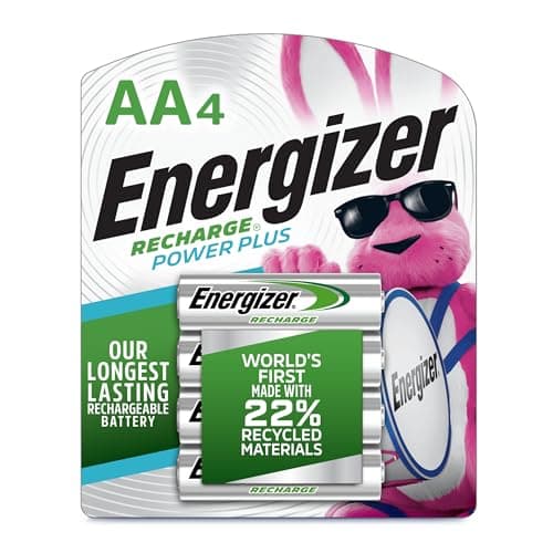 Image of Energizer Power Plus Rechargeable AA Batteries (4 Pack), Double A Batteries