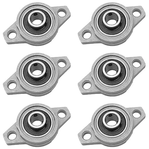 Image of GOIYZTTR 6 Pcs Self Aligning Bore 10mm Flange Bearing Shaft KFL000 Inner Ball Mounted Pillow Block for KFL Series Conveyor Systems