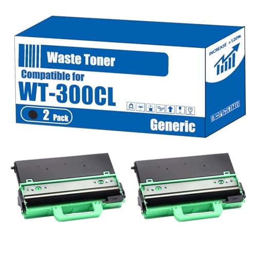 Image of Compatible for Brother WT-300CL Waste Toner Container DCP-9055CDN HL-4150CDN MFC-9460CDN DCP-9270CDN Printers, High Yield 30000 Pages, Accurate Imaging Rich Colors (2-Pack Black)