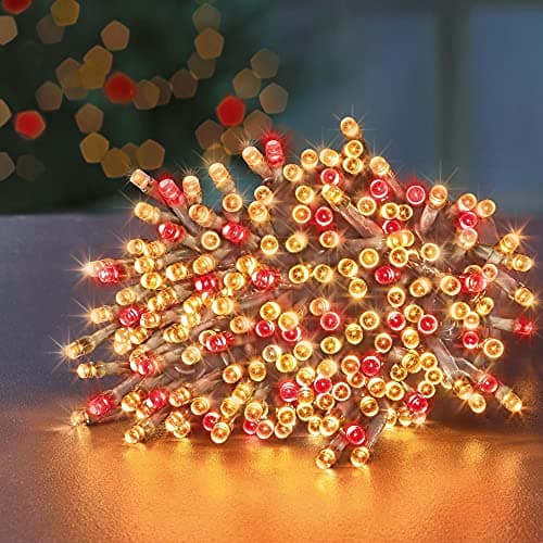 Image of Premier 720 Vintage Gold and Red Supabrights Multi Action LED String Lights with Timer