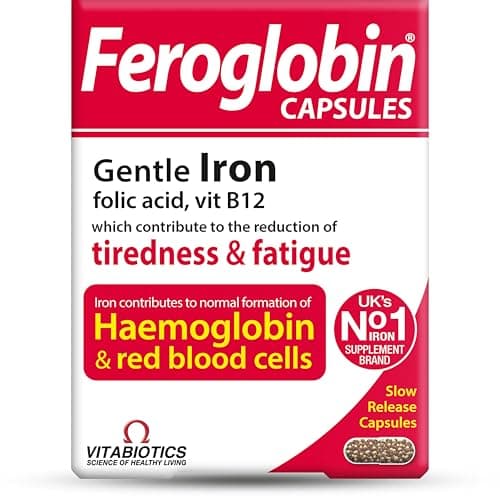 Image of Feroglobin Iron Supplement Capsules Support Iron Defficiency, Anemia and Blood formation, boost Energy, Immunity and Vitality while reducing Fatigue and Tiredness