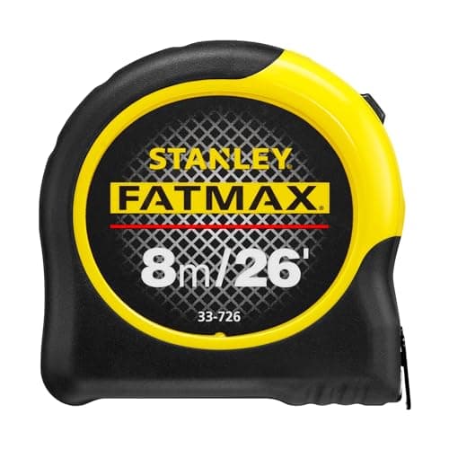 Image of STANLEY FATMAX 8m/26' Tape Measure, Blade Armour Coating, 3.3m Standout, 0-33-726