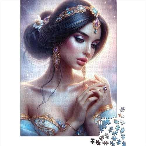 Image of Fantasy Queen1000 Pieces Recycled Paper Starry Beauty Jigsaw Puzzle Set Adult Beginners Logic Skill Concentration Training Wall Decor Best Gift 70x50cm/1000pcs
