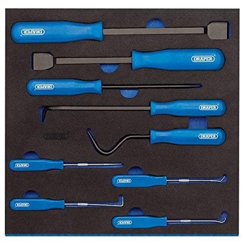 Image of Draper 63500 Scraper, Hook and Pick 9 Piece Set in 1/2 Drawer Eva Insert Tray