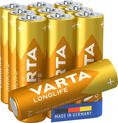 Image of Varta AA Alkaline Battery Pack of 10 - Longlife