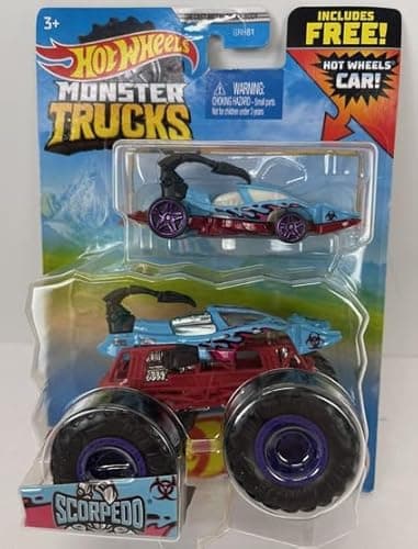 Image of Hot Wheels Monster Trucks Scorpedo with diecast car