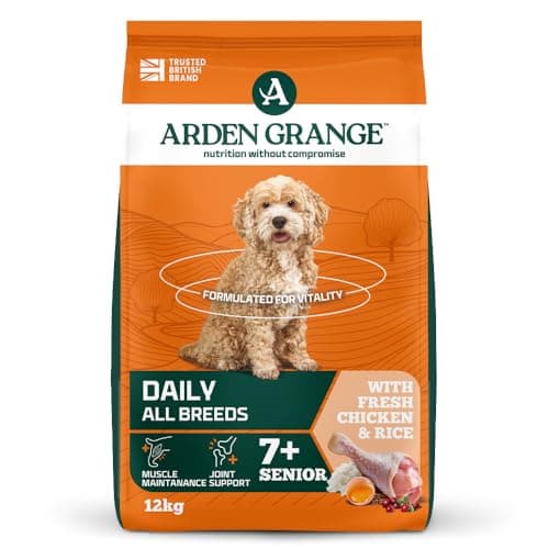 Image of Arden Grange Senior Dry Dog Food with Fresh Chicken and Rice, 12 kg