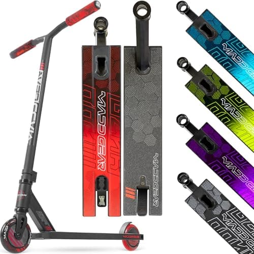 Image of Pro Stunt Scooter for Kids Ages 8-12 – Lightweight Durable Freestyle Trick Scooter for Skatepark and Street – Easy Assembly – Madd Gear MG3 Zen (Black/Red)