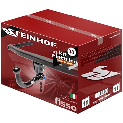 Image of STEINHOF new detachable vertical towbar compatible with Jeep Wrangler JK 04.2007-2018 with 13-pin Universal wiring kit