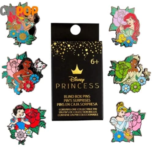 Image of Loungefly - Disney - Princess - Blind Enamel Pin Purchase - Disney Princesses Enamel Pins - Cute Collectable Novelty Brooch - for Backpacks & Bags - Gift Idea - Official Merchandise