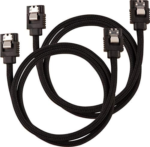 Image of Corsair CC-8900252 Premium Sleeved SATA Cable - SATA 6Gbps 60cm, Black