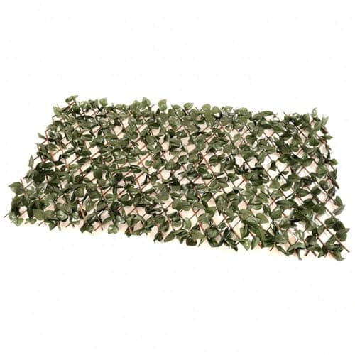 Image of Oypla Artificial Ivy Leaf Willow Trellis Expandable Privacy Fence Screen 1m x 2m