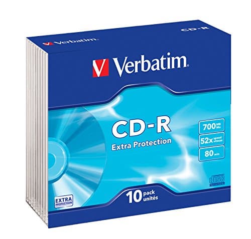 Image of Verbatim 43415 CD-R Slim Jewel Case (Pack of 10), red