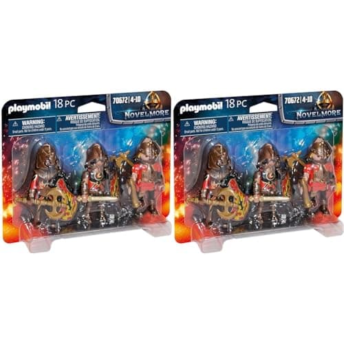 Image of Playmobil 70672 Novelmore Knights Burnham Raiders 3 Figure Set, for Children Ages 4+ (Pack of 2)