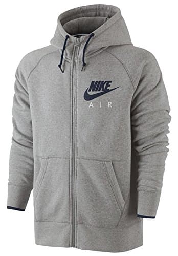 Image of NIKE AW77 Full Zip Hoody Men's Hooded Sweater, AW77 Fleece Full Zip Hoody, Dunkelgrau Heidekraut/Obsidian, Large