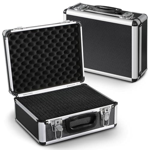 Image of PeakTech 7300 - Carrying Case for Measurement Instruments, Resistant Aluminum Case, Tool Compartment, Foam Padding, with Padlock, Dustproof, M - 320 x 250 x 150 mm