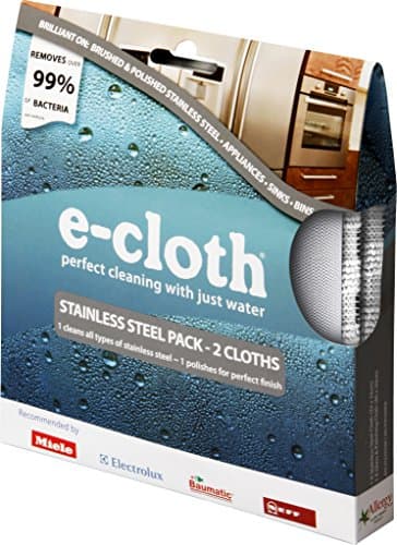 Image of E-Cloth Stainless Steel Pack 2 Cloths For Cleaning Stainless Steel
