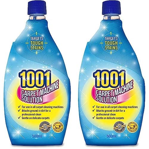 Image of 1001 Carpet Machine Solution, Perfect For Large and High Traffic Areas, Gentle On Upholstery and Carpets, 500 ml (Pack of 2)