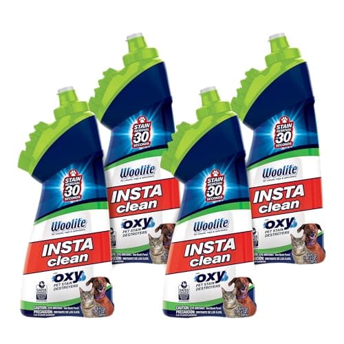 Image of BISSELL InstaClean Oxy Pet Spot and Stain Remover with Brush Head, 4 pack, 17409