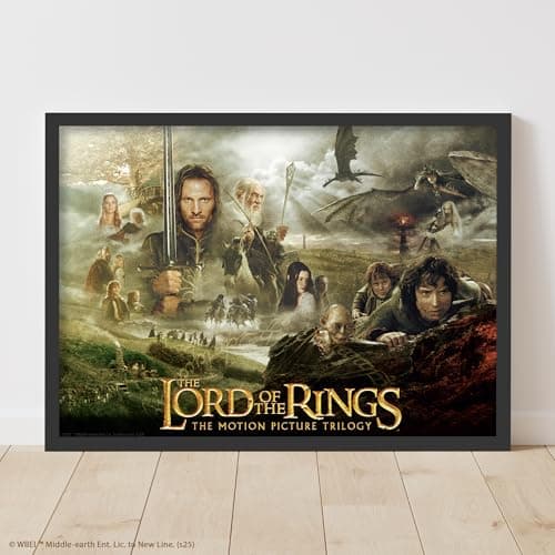 Image of The Lord of The Rings Print - The Motion Picture Trilogy Poster Wall Art (42cm x 59.4cm - A2)