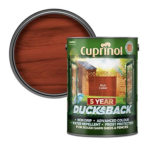 Image of Cuprinol Ducksback Shed & Fence Paint - Rich Cedar - 5L