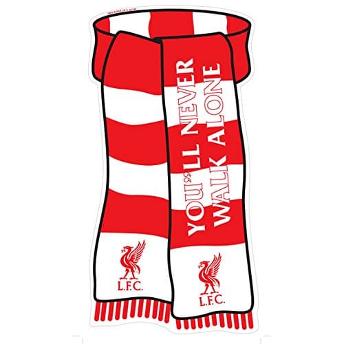 Image of Liverpool FC Official Football Show Your Colours Window Sign (One Size) (Red/White)