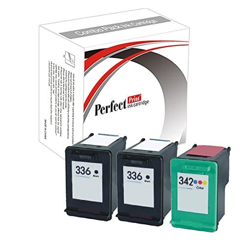 Image of PerfectPrint Compatible Ink Cartridge Replacement for HP Photosmart 2570 2573 2575 2575a 2575v 2575xi 7850 8049 8050xi C3100 C3110 C3125 C3135 336 342 (Black,Tri-colour, 3-pack)