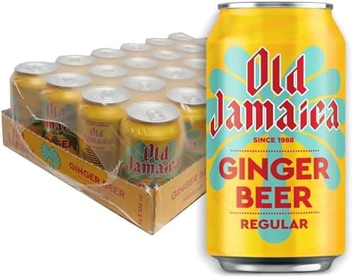 Image of Old Jamaica Ginger Beer Soft Drinks 330 ml Pack of 24 Made with Authentic and Natural Root Ginger Original and Best Refreshing and Crisp Tasty Classic
